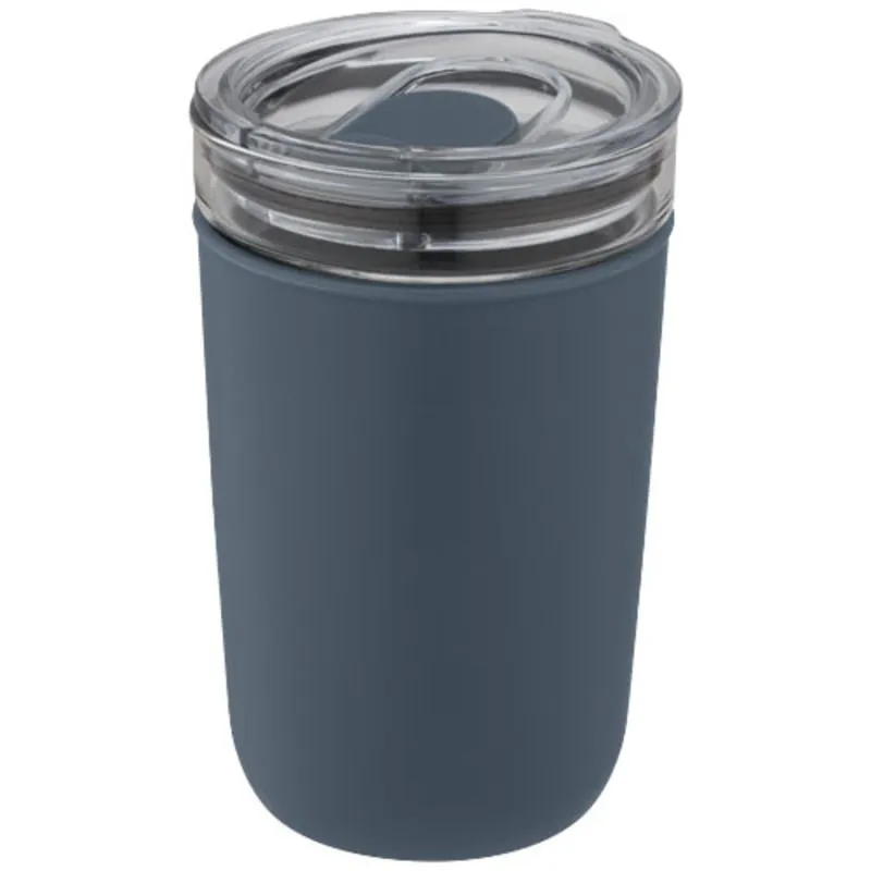 Vaso de vidrio de 420 ml con pared exterior de plástico reciclado 'Bello'